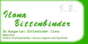 ilona bittenbinder business card